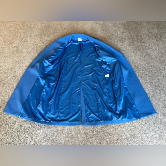 Avec Les Filles Double Breasted Wool Blend Coat in Silverlake Blue - Picture 8 of 14